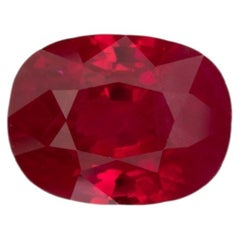Rubino birmano certificato GIA, taglio a cuscino, 7,4×5,71 mm, 1,73 ct, naturale - Pietra preziosa rossa