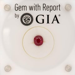 GIA Certified Burma Ruby Heated Oval 6.54x5.86mm 1.36cts – Natural Red Gemstone