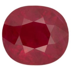 GIA Certified Burma Ruby Heated Oval 6.54x5.86mm 1.36cts – Natural Red Gemstone