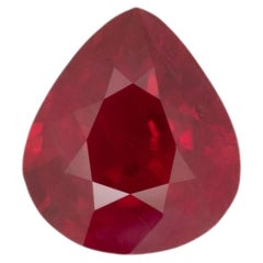 GIA-Certified Burma Ruby Heated Treatment Pear Shape 1.7Ct – 7.79x6.91x4.22mm