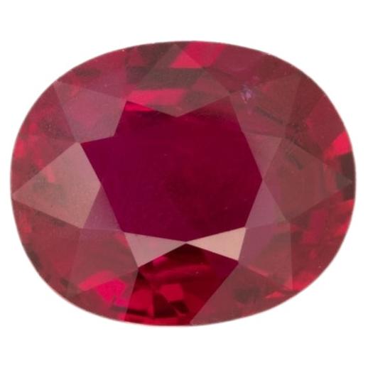 GIA Certified Burma Ruby Oval 7.3x6mm 1.4ct – Exceptional High-Quality Gemstone