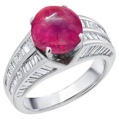 GIA Certified Burma Ruby Platinum Vintage Ring from OGI Ltd Estate Collection
