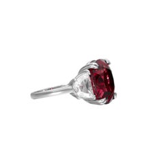 GIA Certified BURMESE Red Ruby 3.20 Carat VIVID RED Ring