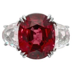 Anillo de rubí rojo BURMÉS de 3,20 quilates VIVID RED, certificado por el GIA