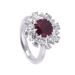Laviere GIA Certified Burmese Ruby and Diamond Cocktail Ring