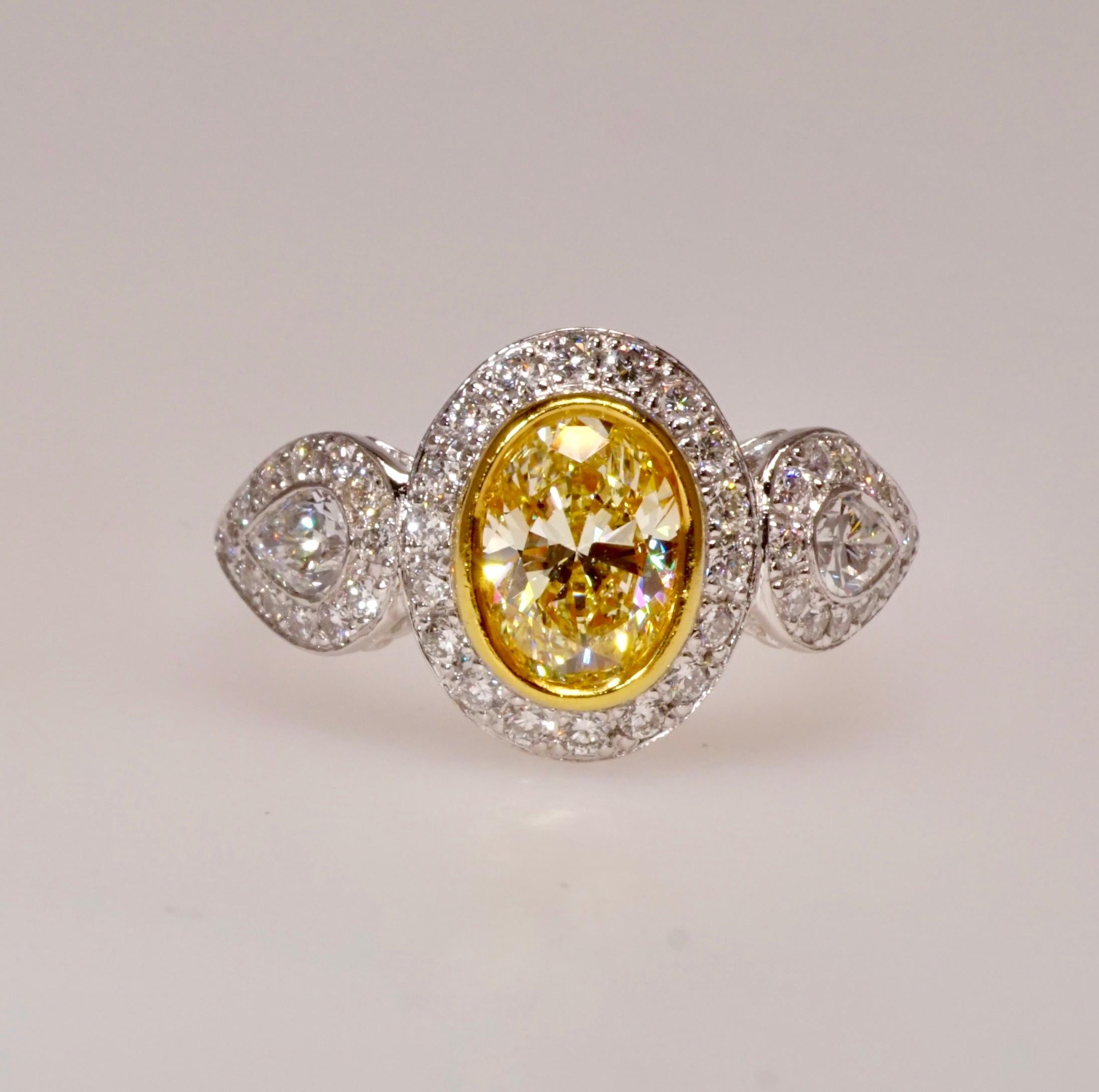 1.01 carat oval diamond ring