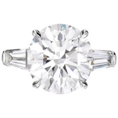 I FLAWLESS GIA zertifiziert 2 Karat runden Brillantschliff Platin Ring