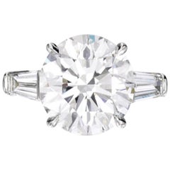 I FLAWLESS GIA Certified 2 Carat Round Brilliant Cut Platinum Ring