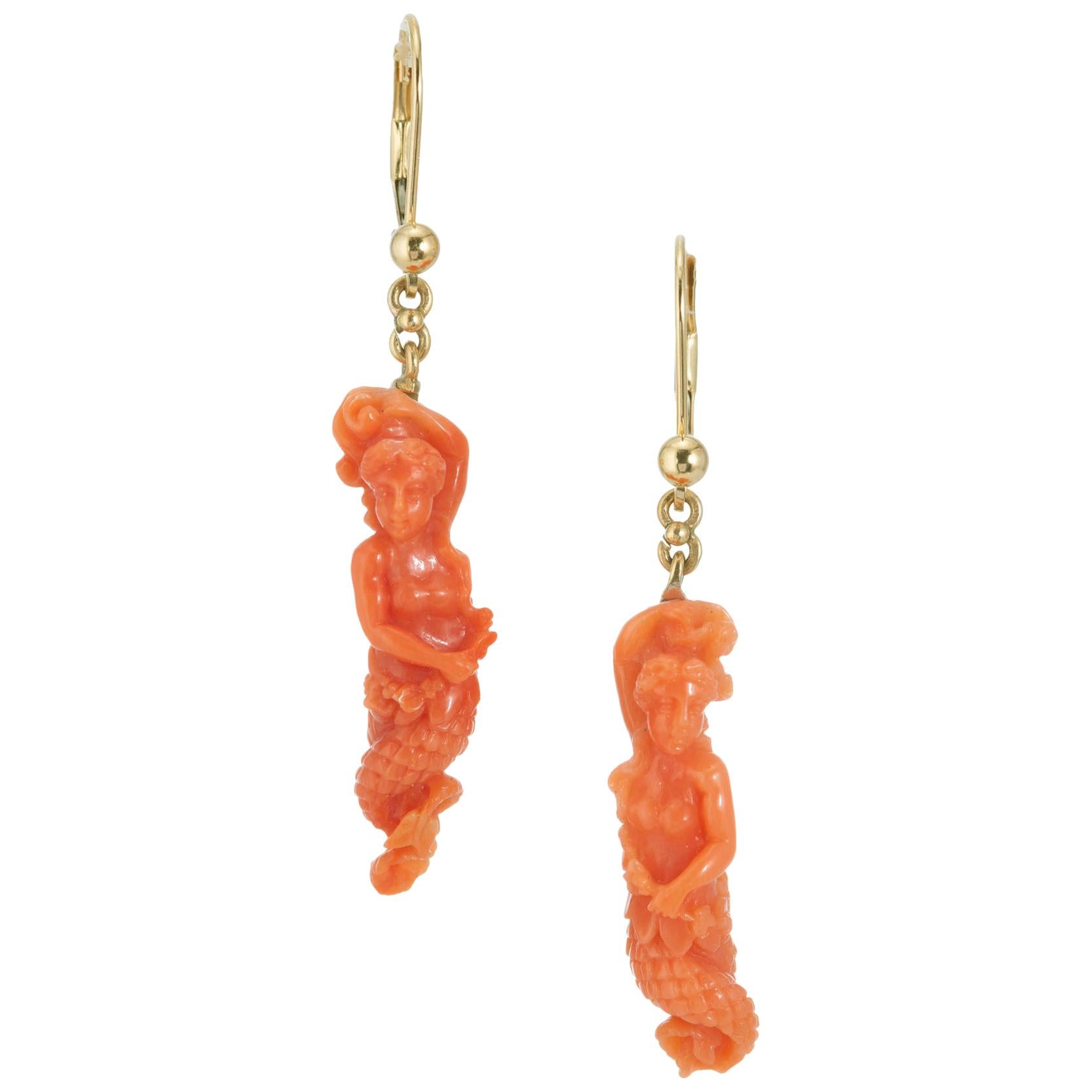 Handmade Drop Dangle Earrings Mermaid Fish Tail Ear Stud Earrings Woman Jewe Nj