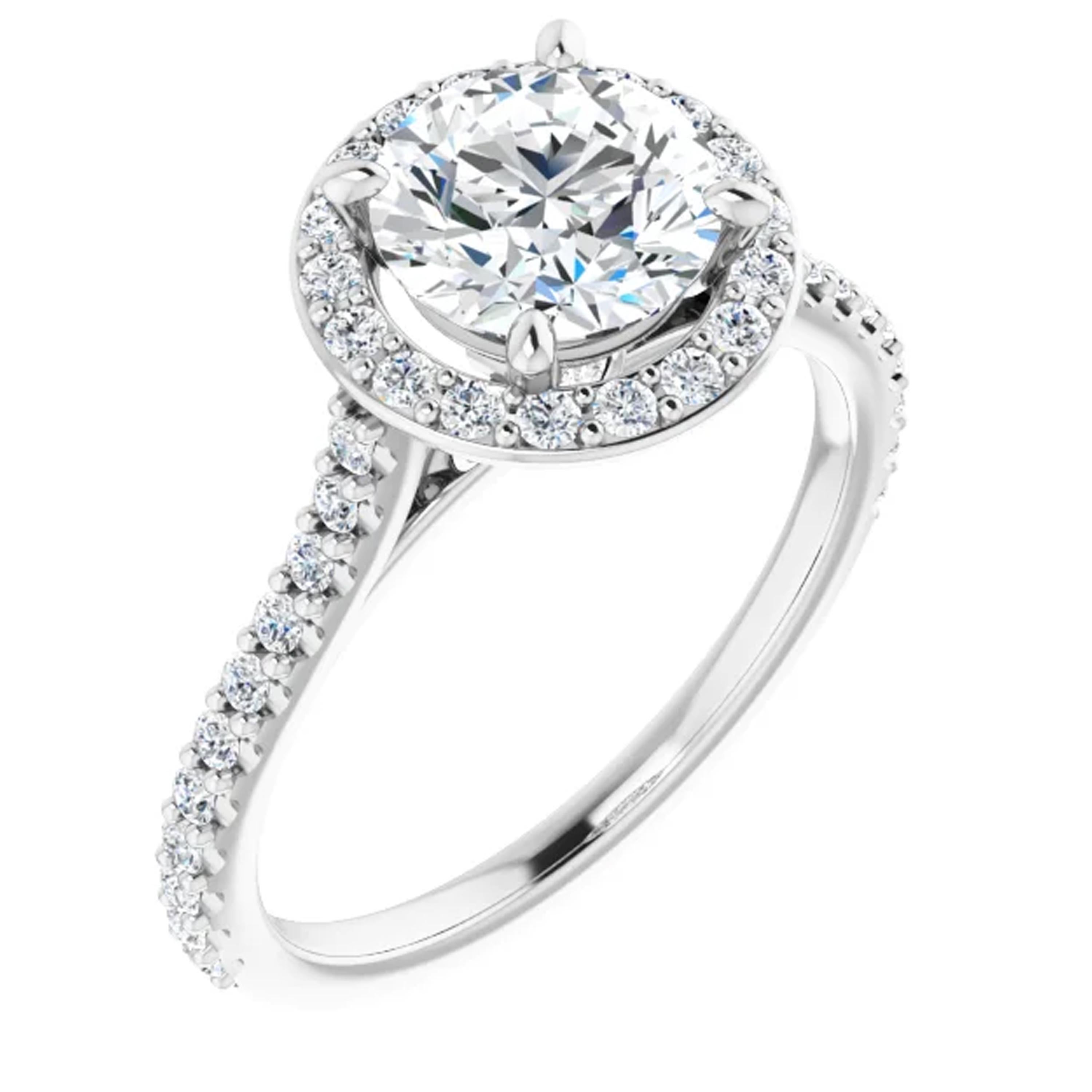cathedral halo engagement ring