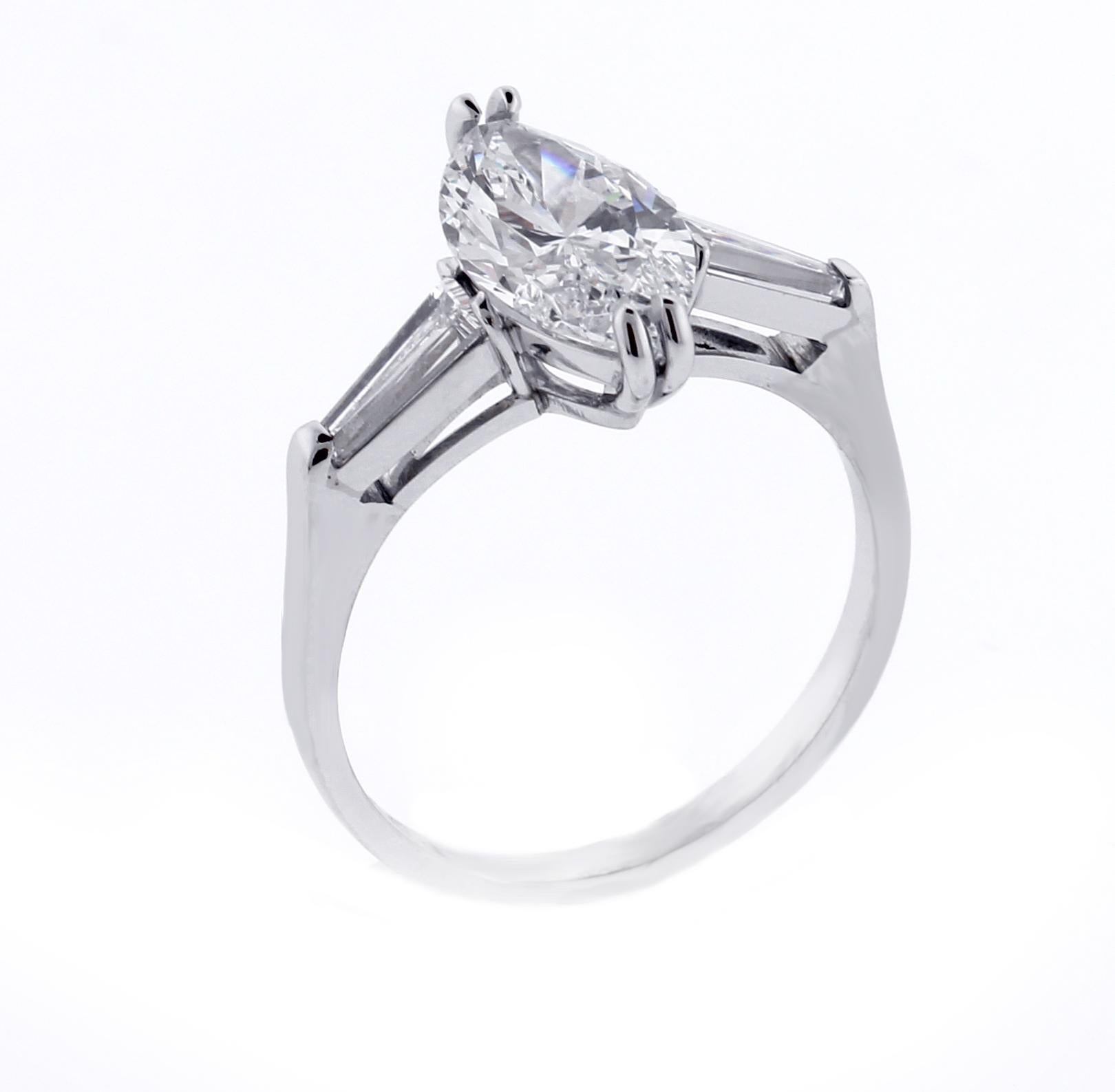 Marquise Cut G.I.A. Certified Classic Marquise Diamond Ring