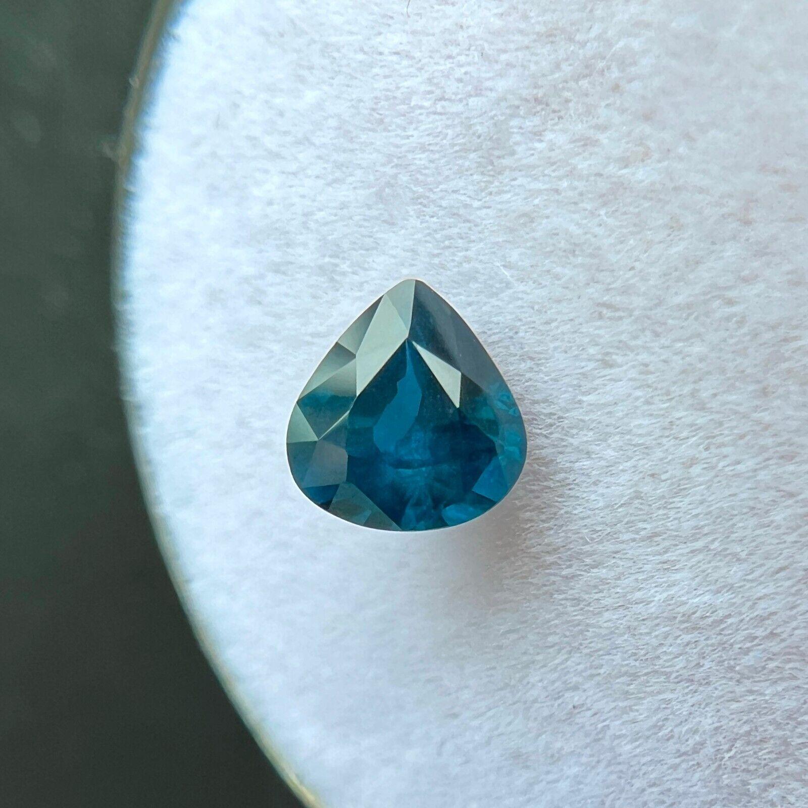 Gia Certified Cobalt Blue Spinel Natural 0.66ct Vivid Pear Teardrop Cut Rare Gem In New Condition For Sale In Birmingham, GB