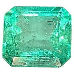 Esmeralda colombiana certificada por GIA, talla octogonal 1,26ct, unisex, 1990