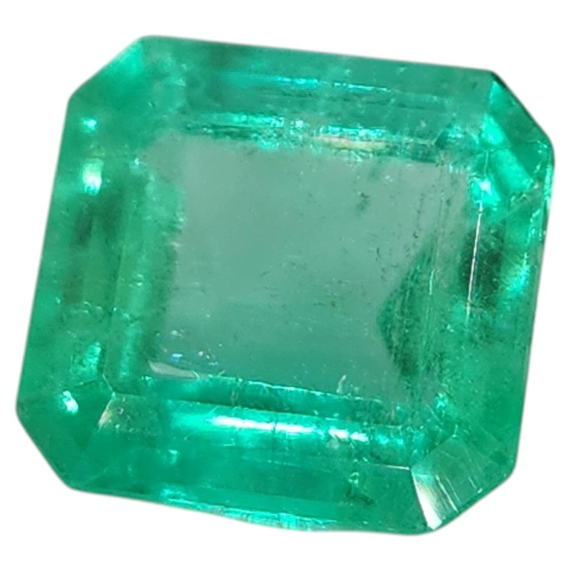 GIA Certified Colombian Emerald 1.26ct Octagonal Cut, Unisex, 1990