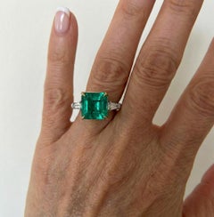 GIA Certified Colombian Emerald and Diamond Ring
