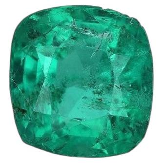 GIA CERTIFIED Colombian Emerald Cushion Shape Vivid Green 3.28 Cts GIA-622776153