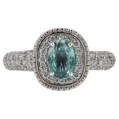 GIA Certified Color Change Alexandrite and Diamond Ring