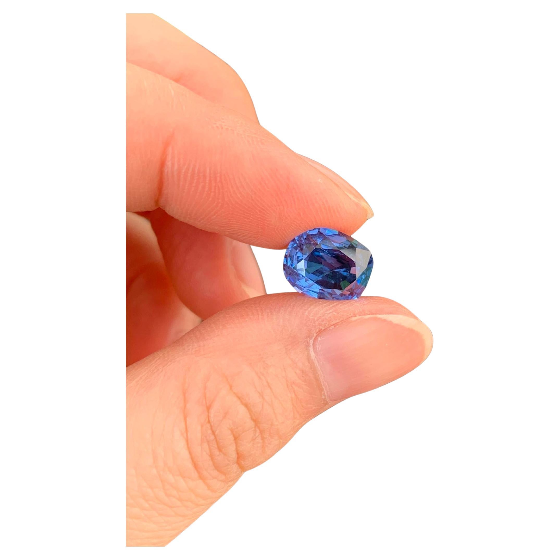 GIA Certified Color Changing Cobalt Spinel  For Sale