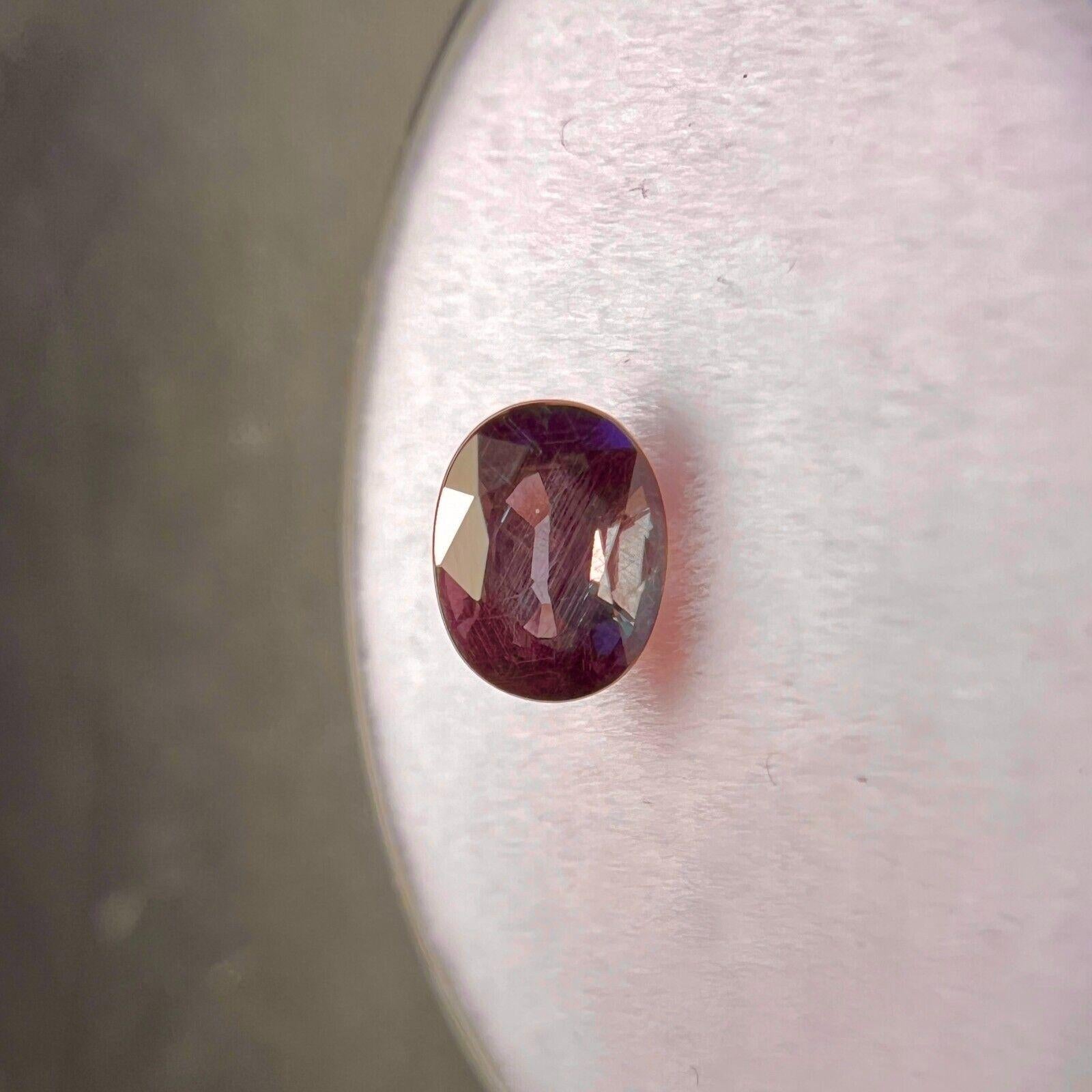 GIA Certificado Color Cambio Granate 0.88ct Piropo Espessartina Talla Oval Gema Rara Corte oval en venta