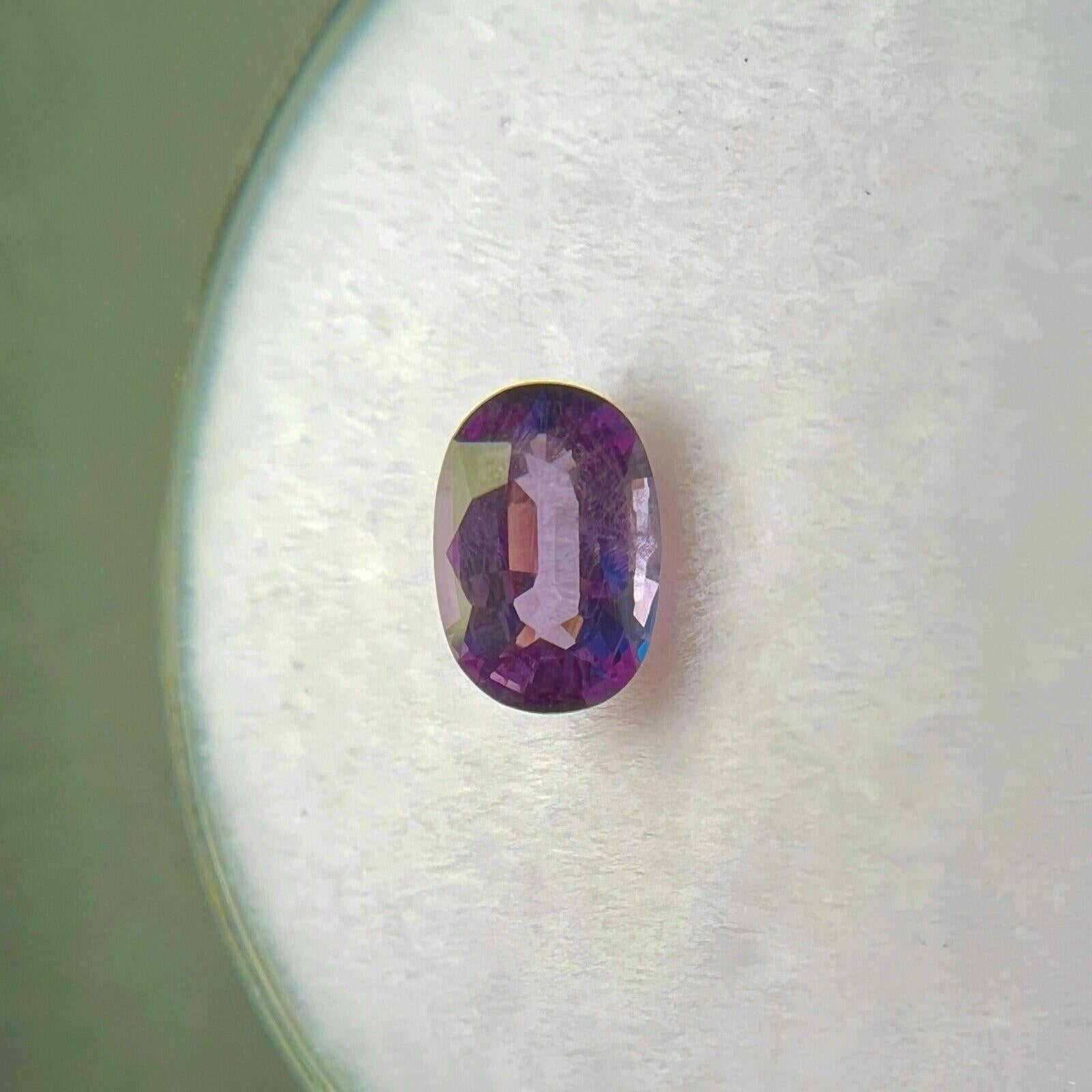 GIA-zertifizierter Farbwechselgranat Natural 0,62ct Ovalschliff Pyrop Spessartin im Angebot 3
