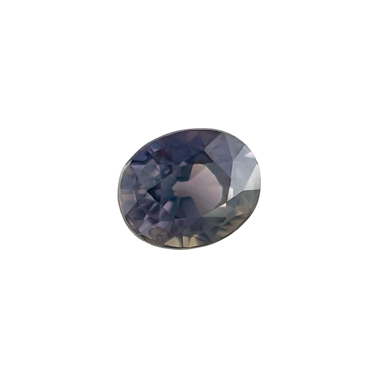Gia Certified Colour Change Purple Sapphire 1.07Ct Untreated Oval Cut Rare Gem In New Condition For Sale In Birmingham, GB