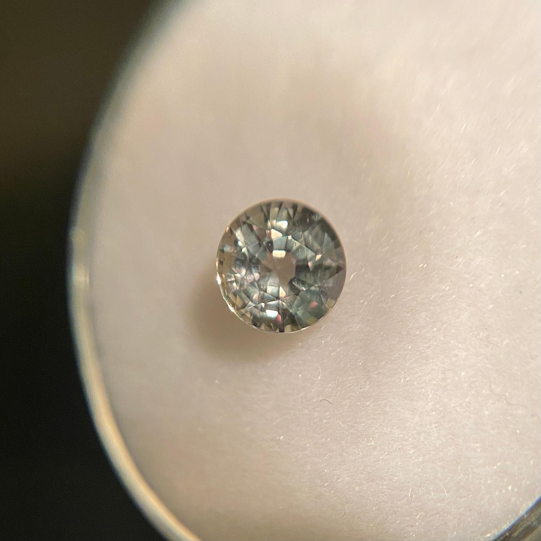 GIA Certified Colour Change Sapphire 0.76ct Untreated Round Cut Unheated Rare In New Condition For Sale In Birmingham, GB