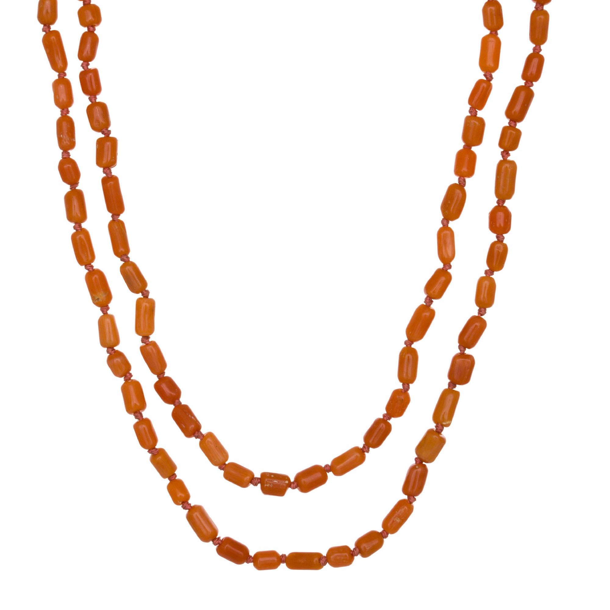 Set aus Halskette und Armband, GIA-zertifizierte Koralle Gelbgold im Angebot 3