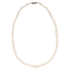 Collier de perles de culture et diamants certifiés GIA