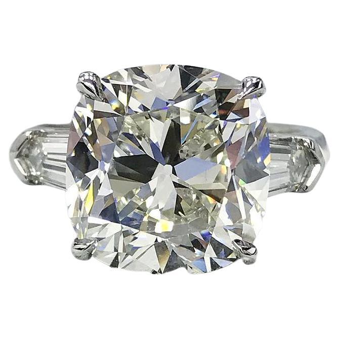 GIA Certified Cushion Brilliant Cut 5 Carat Diamond Engagement Ring