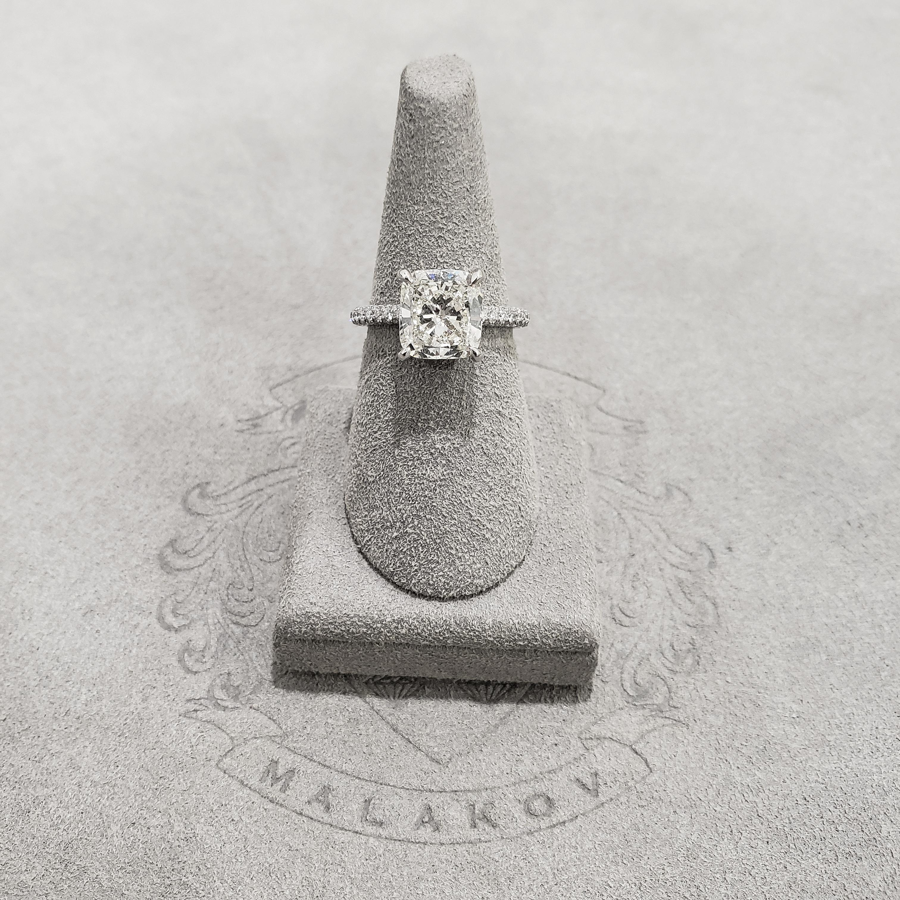 cushion cut micro pave halo engagement rings