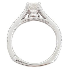 GIA Certified Cushion Cut Diamond Pave Engagement Ring