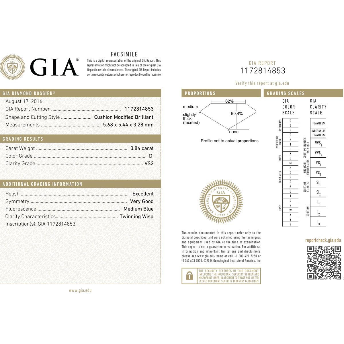 GIA Certified Cushion Cut Diamond Ring and Band Set 7