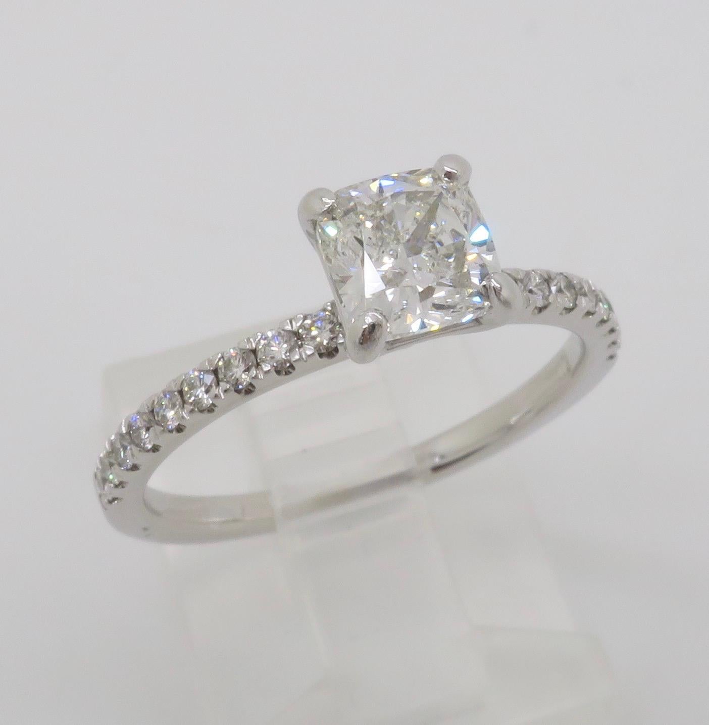 GIA Certified Cushion Cut Diamond Ring For Sale 7