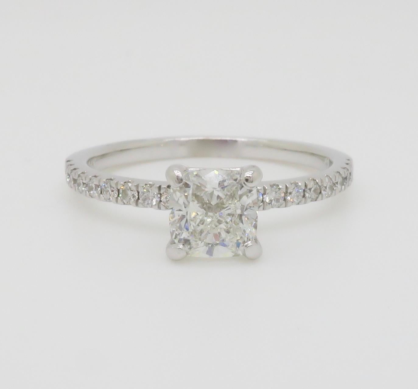 GIA Certified Cushion Cut Diamond Ring For Sale 8