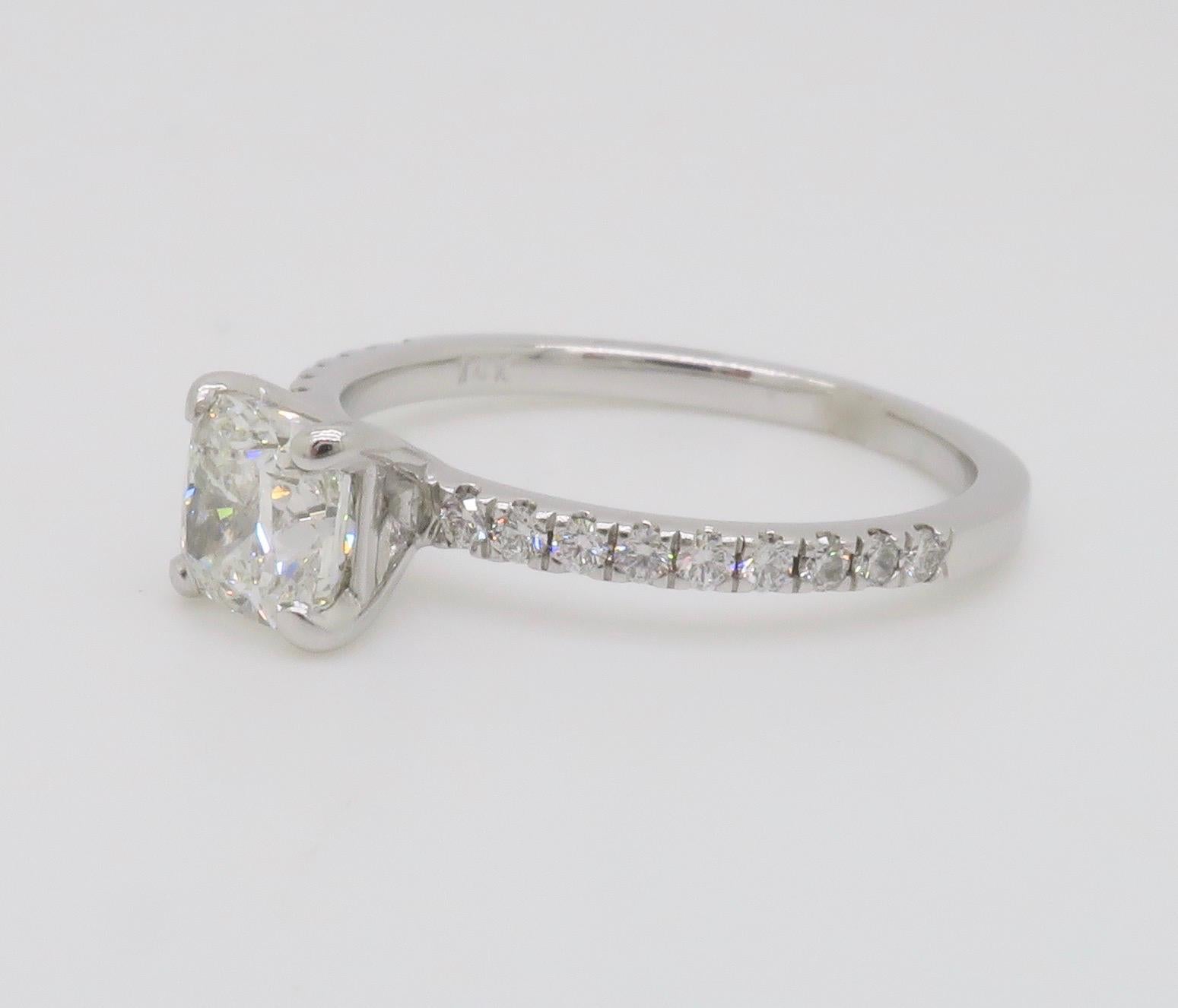 GIA Certified Cushion Cut Diamond Ring For Sale 9