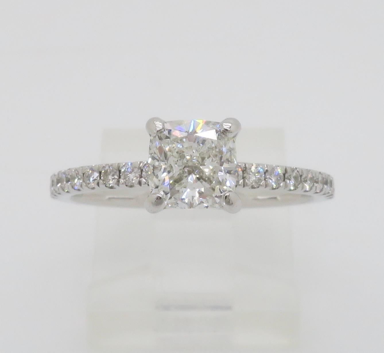 GIA Certified Cushion Cut Diamond Ring For Sale 4