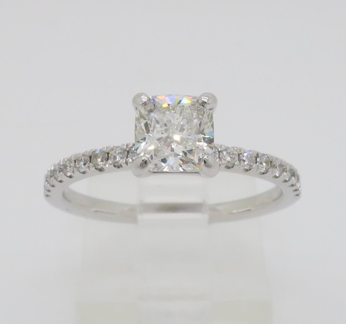 GIA Certified Cushion Cut Diamond Ring For Sale 5