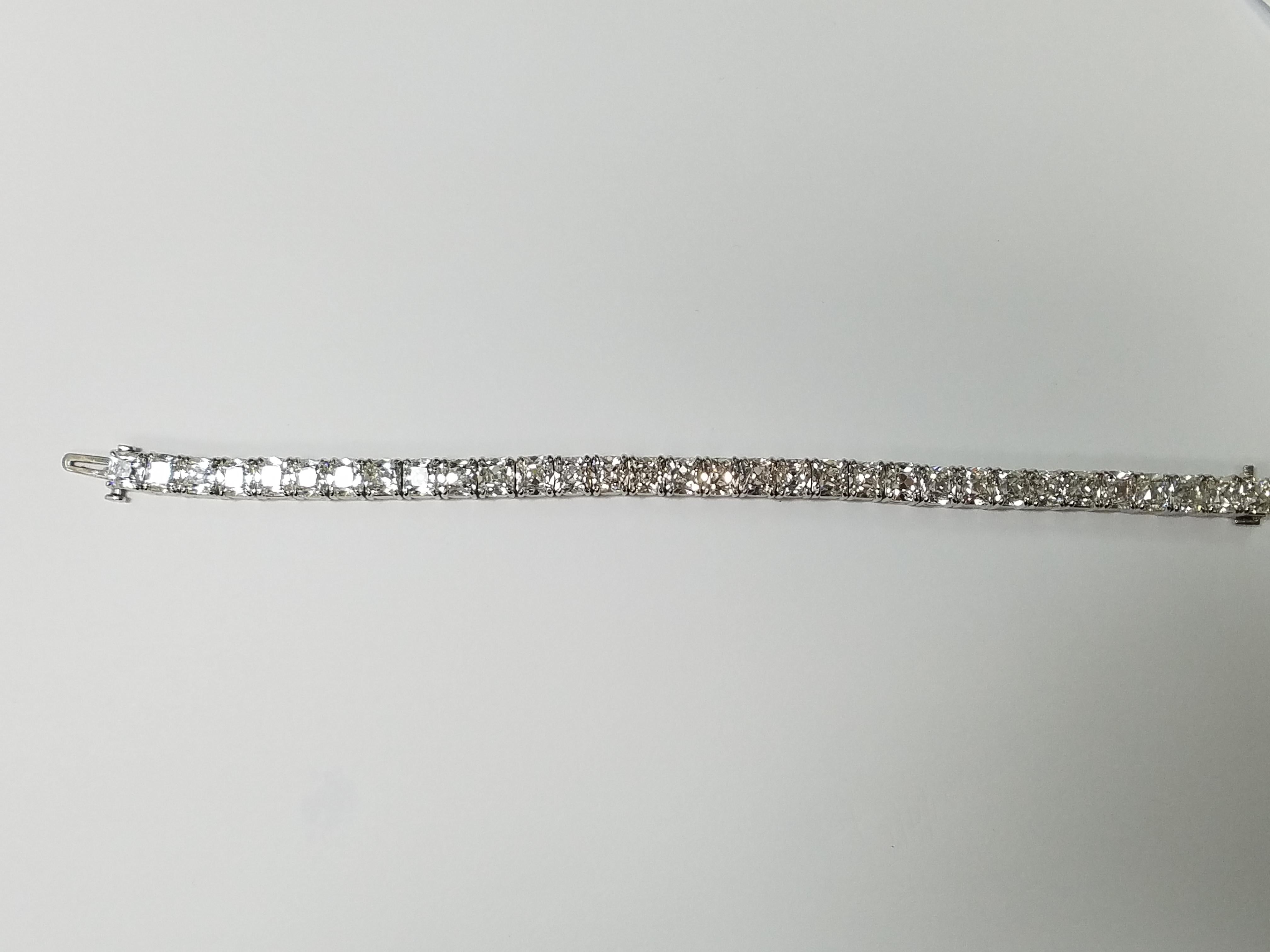 cushion cut tennis bracelet