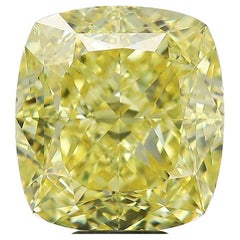 Diamant certifié GIA taille coussin IF Clarity Fancy Intense Yellow 11,57 carats