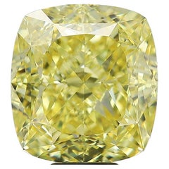 GIA zertifiziert Cushion Cut IF Clarity Fancy Intense Yellow 11,57 Karat Diamant