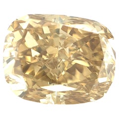 GIA Certified Cushion Fancy Dark Brown Yellow 5.05 Carat SI2 Diamond Ring