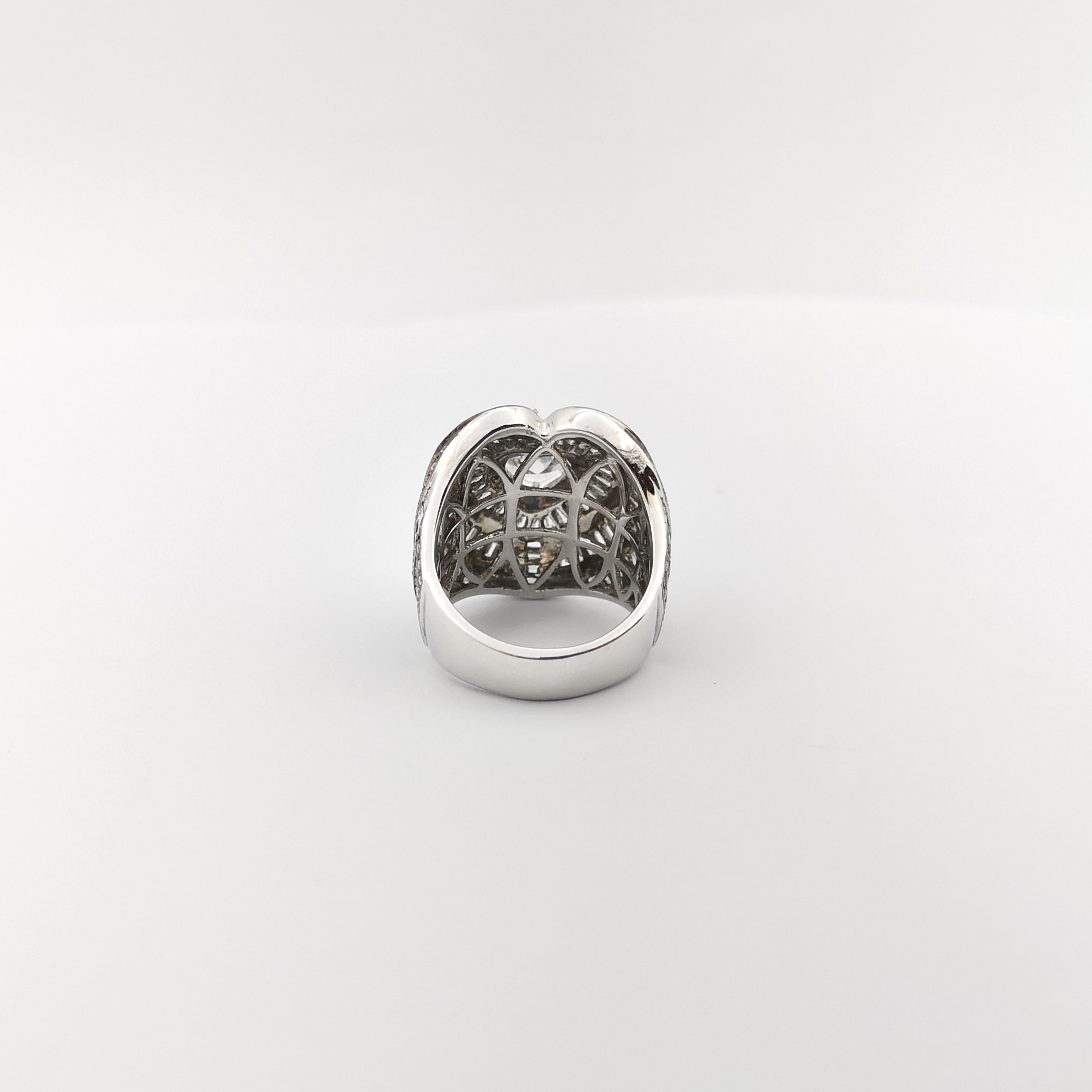 Bague en diamant certifiée GIA D, IF, sertie dans une monture en platine 950 en vente 4