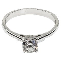 Bague solitaire en or 750 avec diamant certifié GIA 0,52 J/VS2