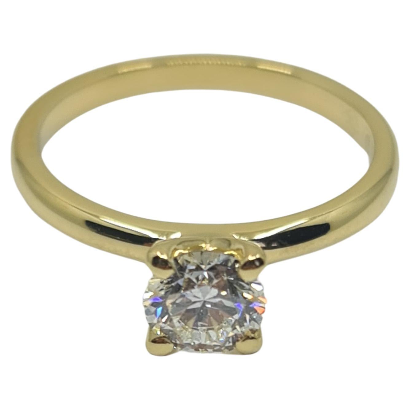 GIA-zertifizierter Diamant 0,70 Karat F/VVS1 Solitär-Ring mit 4 Zackenfassung