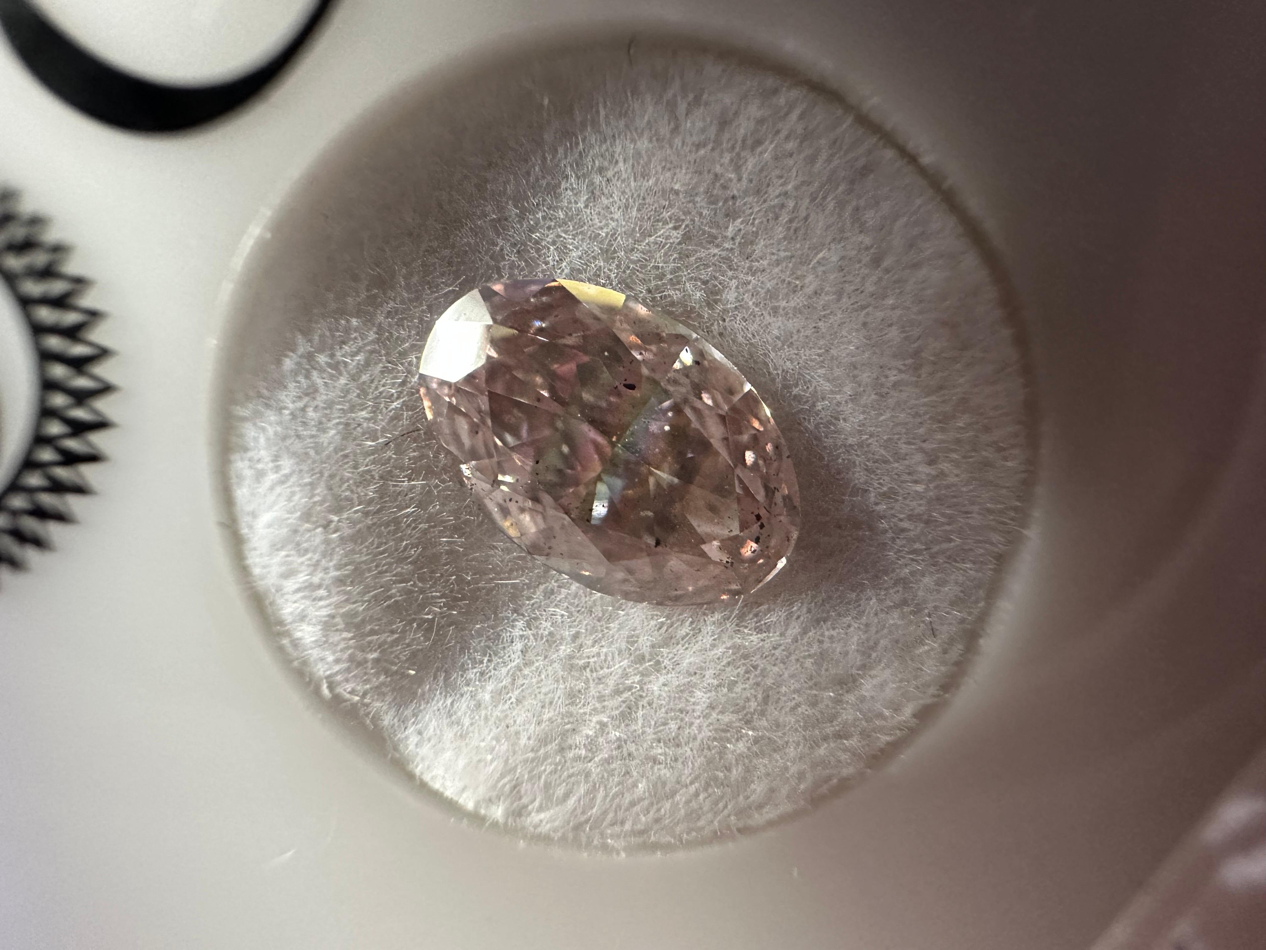 GIA certified diamond 1.01ct Fancy PInk diamond loose NATURAL COLOR For Sale 1