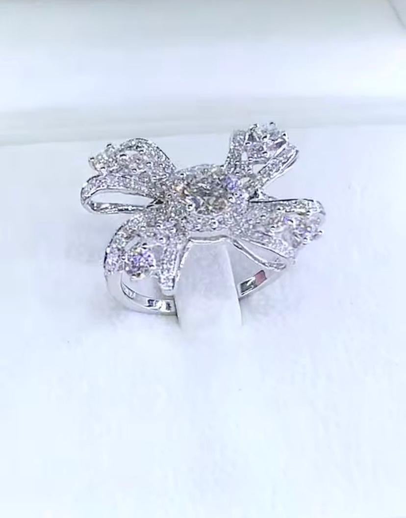 GIA Certified Diamond 18k Gold Fashion Ring For Sale 2