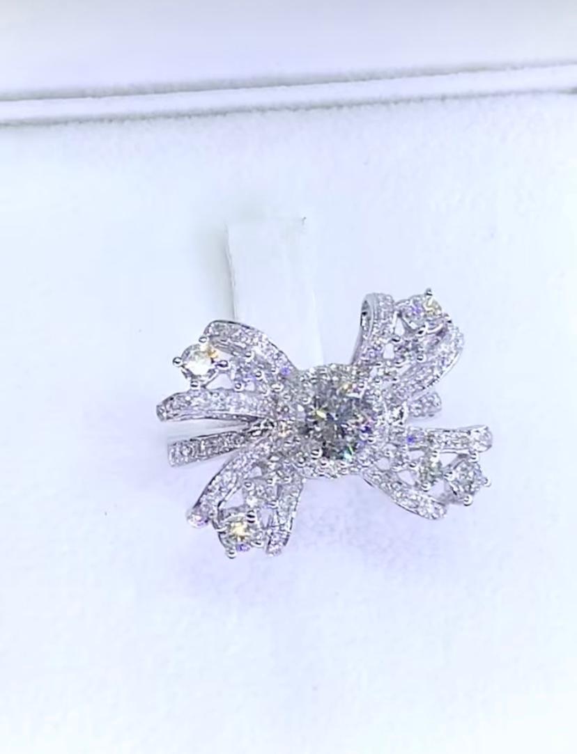 GIA Certified Diamond 18k Gold Fashion Ring For Sale 3