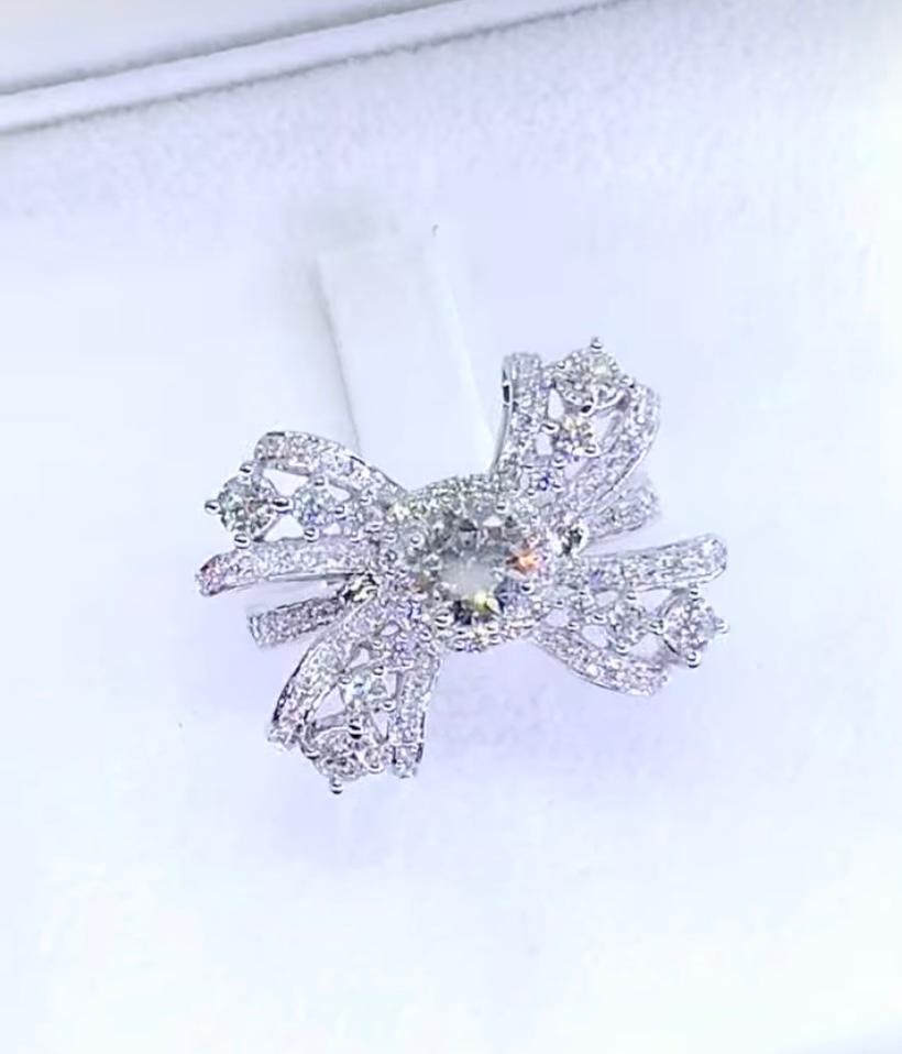 GIA Certified Diamond 18k Gold Fashion Ring For Sale 4