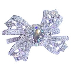Anillo de moda de oro de 18k con diamante certificado por GIA