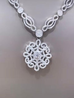 GIA Certified Diamond 18K Gold Pendant